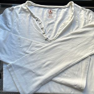 Roots Yoga sleep shirt with bell sleeves below the knees length. Very Soft